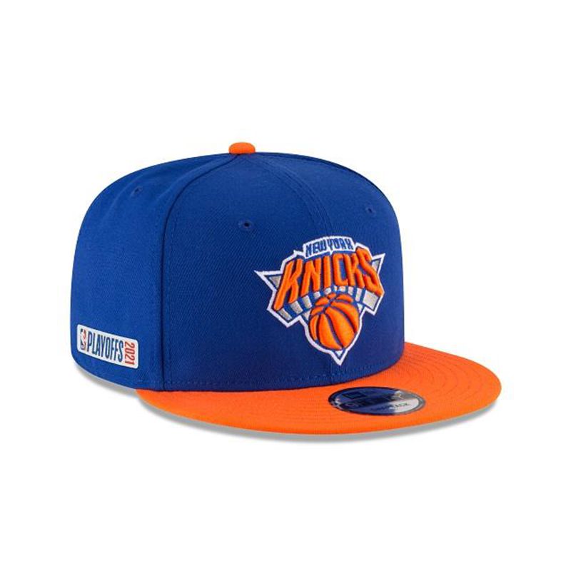 NBA New York Knicks Playoff Side Patch 9Fifty Snapback (XCP5731) - Yellow New Era Caps